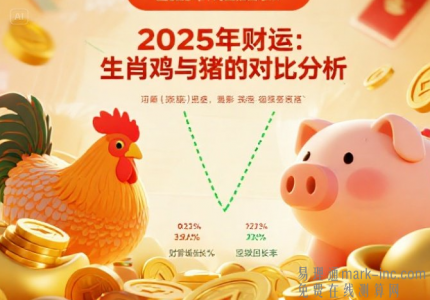 鸡和猪哪个财运好一点，生肖鸡和猪2025年财运男女对比分析