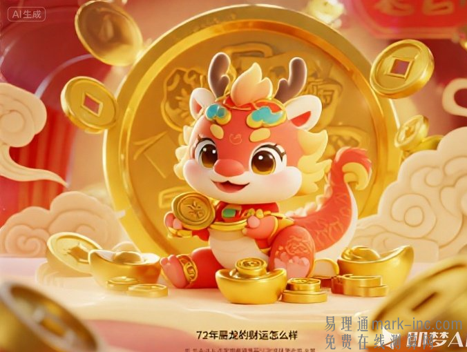 72年属龙的财运怎么样 1972年属龙人一生财运及2025年运势分析